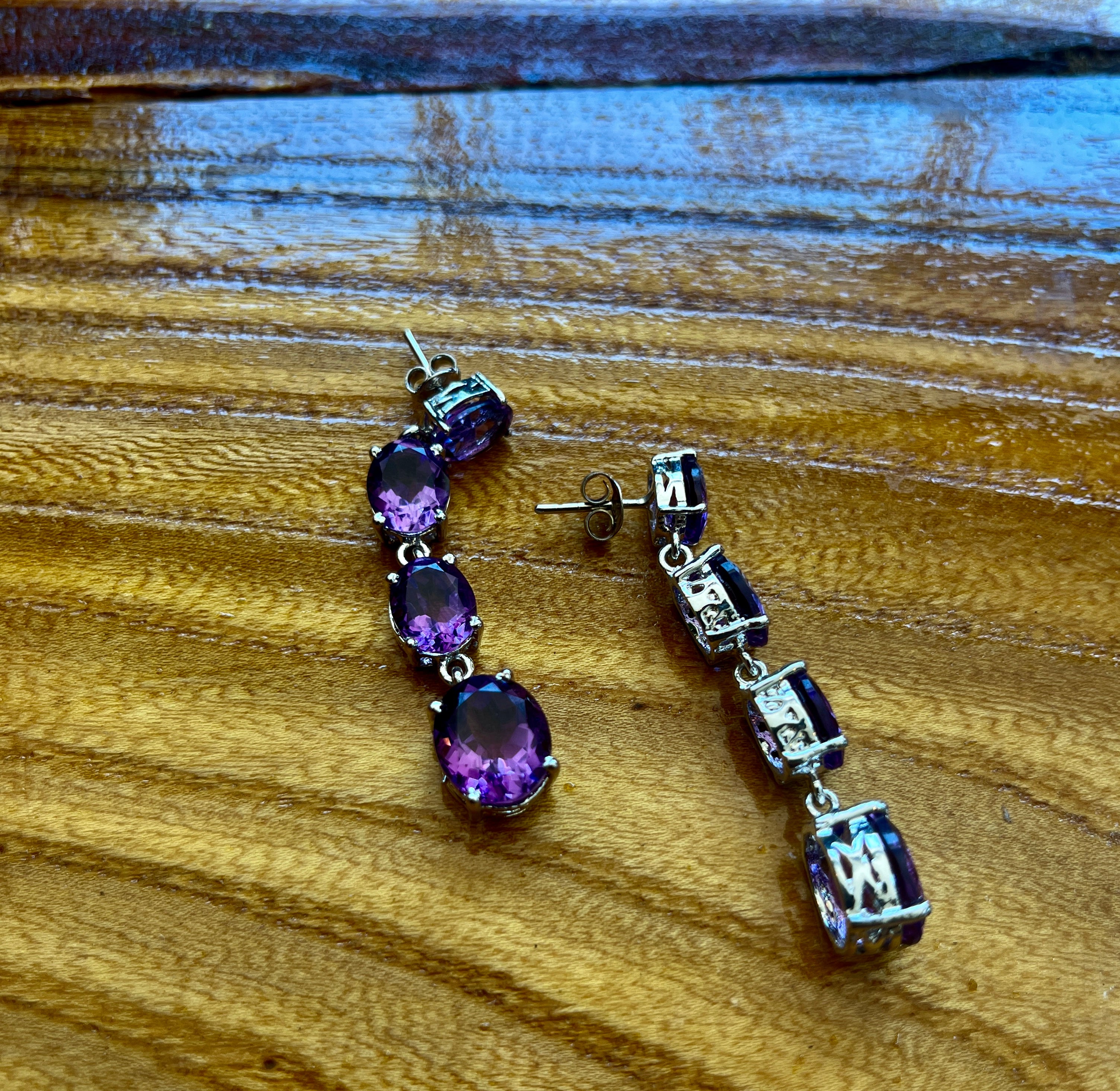 AMETHYST SILVER 92.5 EARINGS AT MINDBENDING PRICE TAG