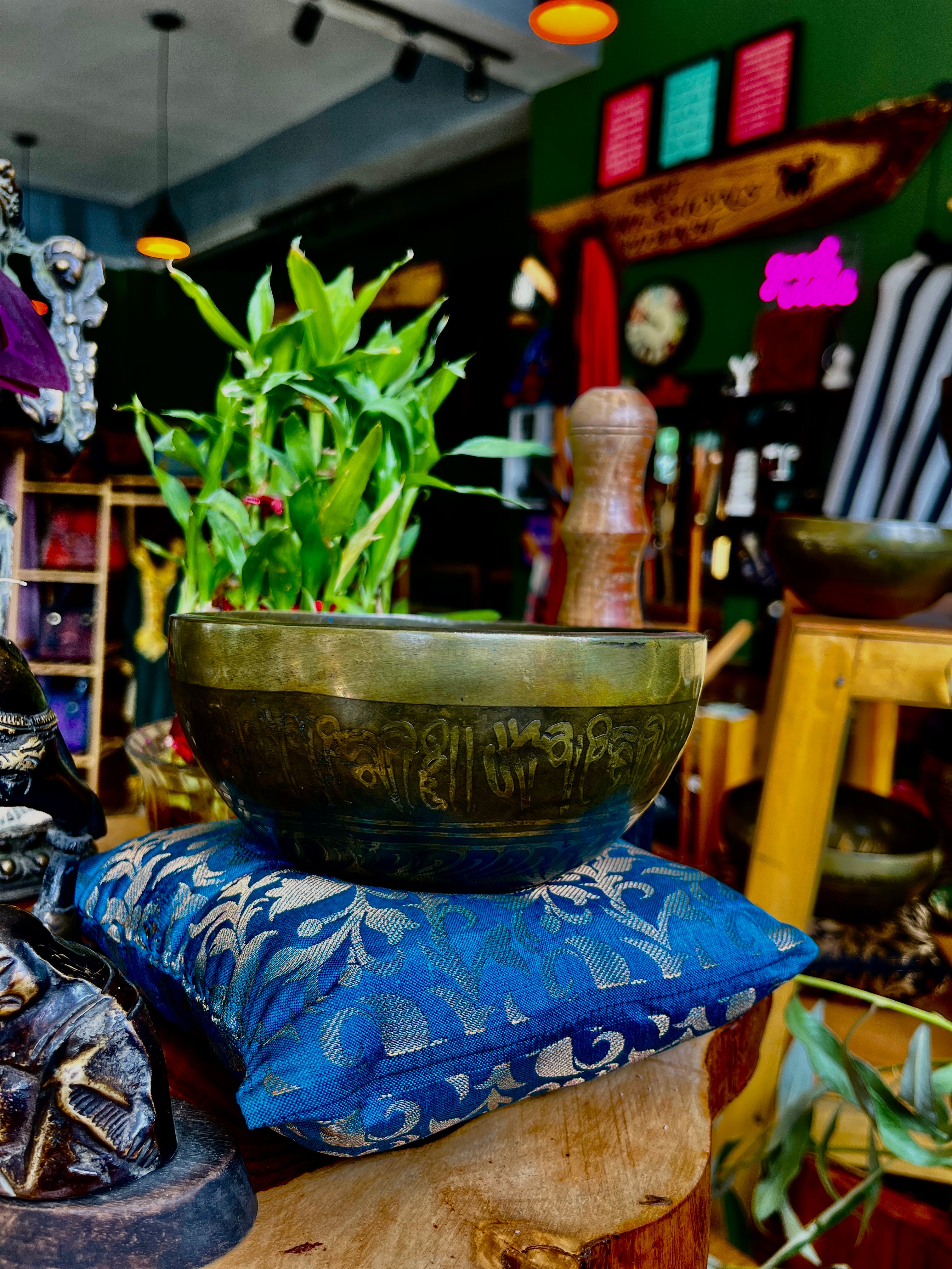 hand made seven metal Tibetan singing  bowls