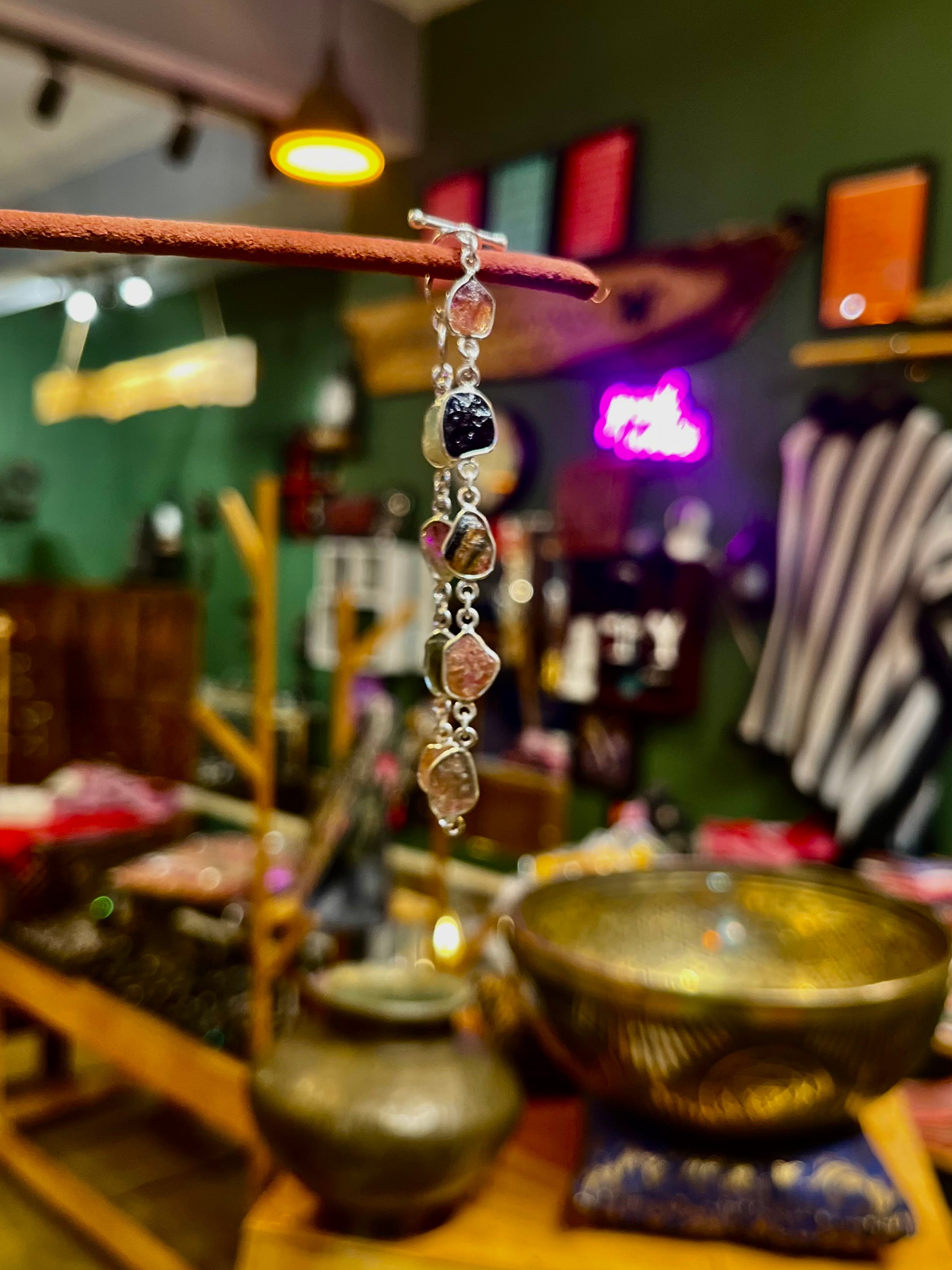 “Radiant Watermelon Tourmaline Bracelets in Sterling Silver”