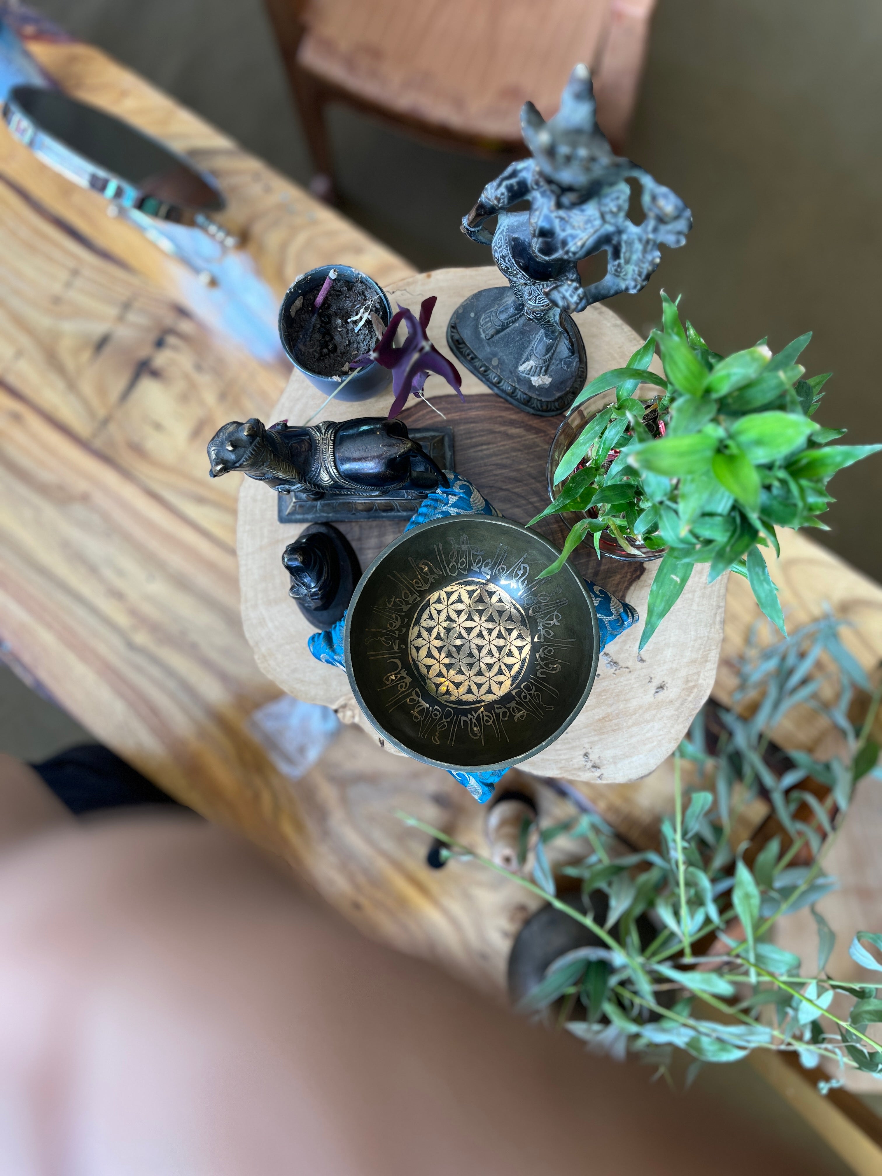 hand made seven metal Tibetan singing  bowls